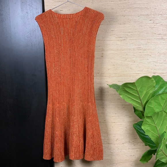 Orange Sweater Skater Dress - Picture 5 of 6